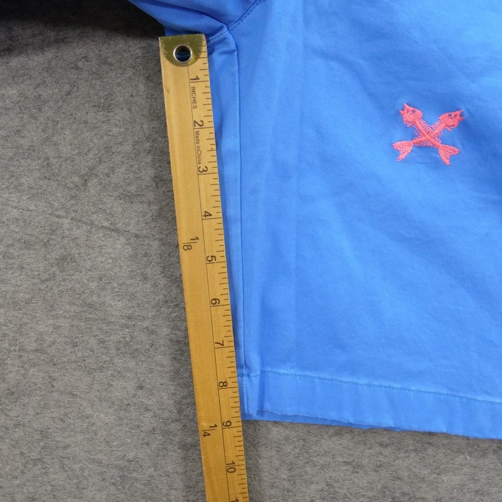 Vineyard Vines Shorts Mens 36 Blue Breaker Short Embroidered Fish Critter